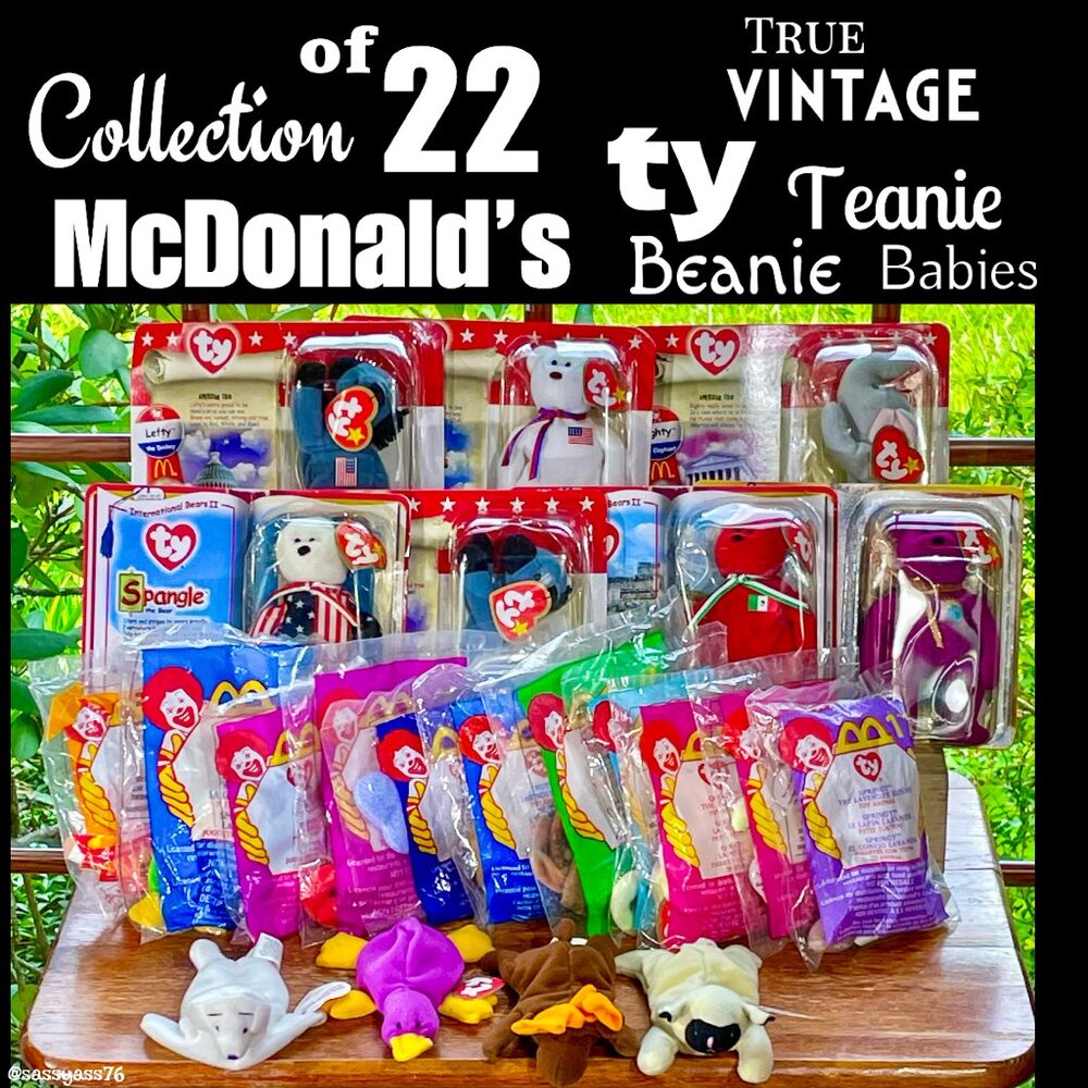 ▪️NWT▪️VTG▪️TY▪️MCDONALD'S▪️Collection of 22 Teenie Beanie Plush Animals